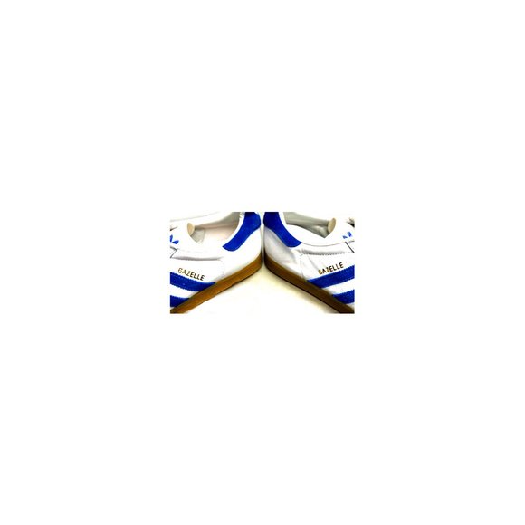 New Rare & Unique Adidas Originals Gazelle White & Blue Sneakers Athletic Shoes main image 9